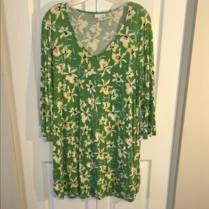 J. Jill Green Floral Top